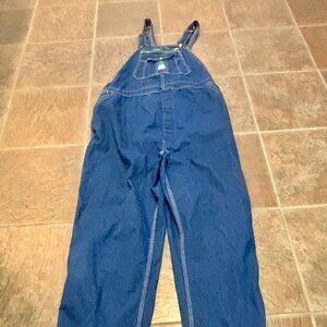 ~~Liberty Overalls Men's Large 50"x32" Blue Denim Bib Workwear Carpenter..EUC!!!